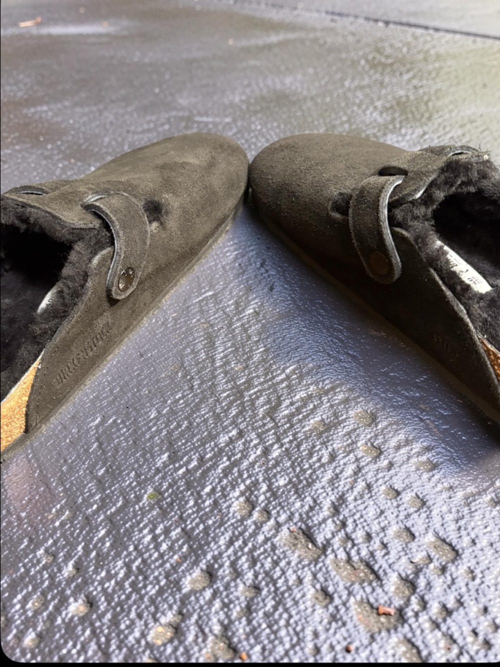 Birkenstock Boston VL/Shearling Suede Clog - Black - 9 Narrow - Picture 9 of 14